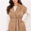 1091840 Brown Gilet in Women`s Coats, Jackets with Polyester