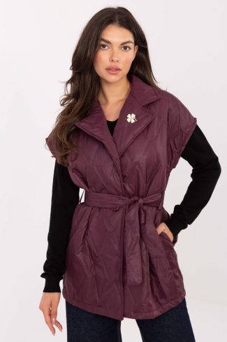 1091846 Red Gilet in Women`s Coats, Jackets with Polyester