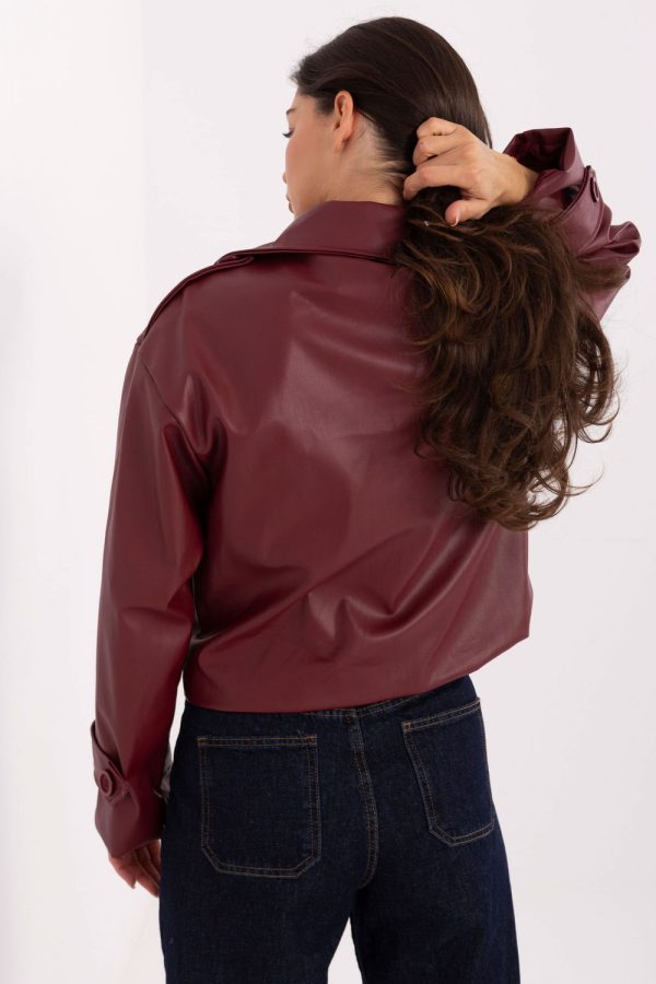 Red Coat in Women`s Coats, Jackets with Polyurethane and Polyester