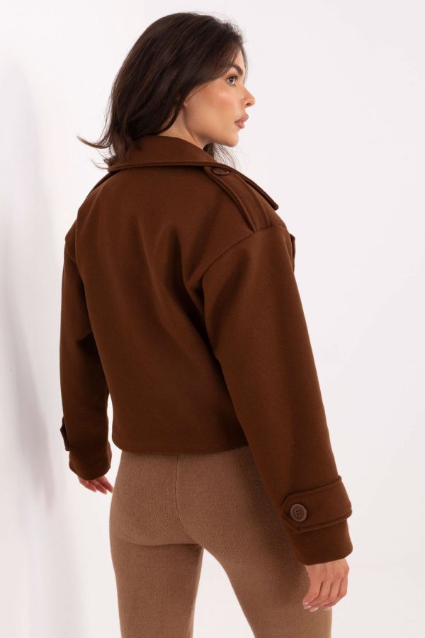 Brown Coat in Women`s Coats, Jackets with Polyester