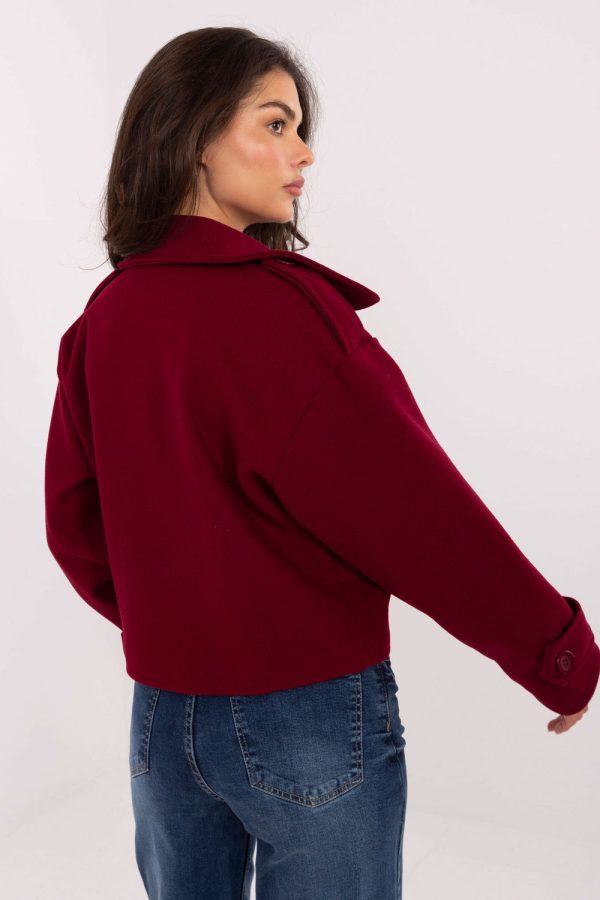 Red Coat in Women`s Coats, Jackets with Polyester
