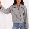 Grey Coat in Women`s Coats, Jackets with Polyester