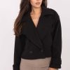 Black Coat in Women`s Coats, Jackets with Polyester
