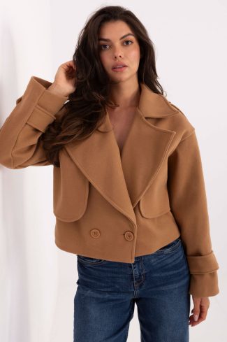 Brown Coat in Women`s Coats, Jackets with Polyester