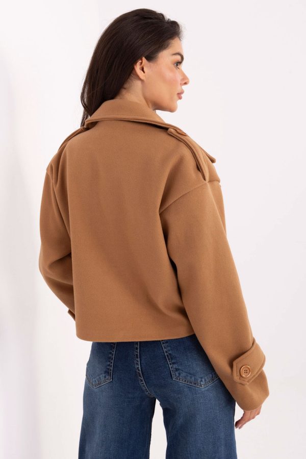 Brown Coat in Women`s Coats, Jackets with Polyester
