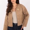 Brown Jacket in Women`s Coats, Jackets with Polyester