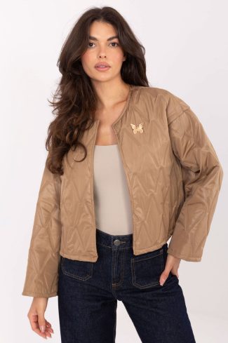 Brown Jacket in Women`s Coats, Jackets with Polyester
