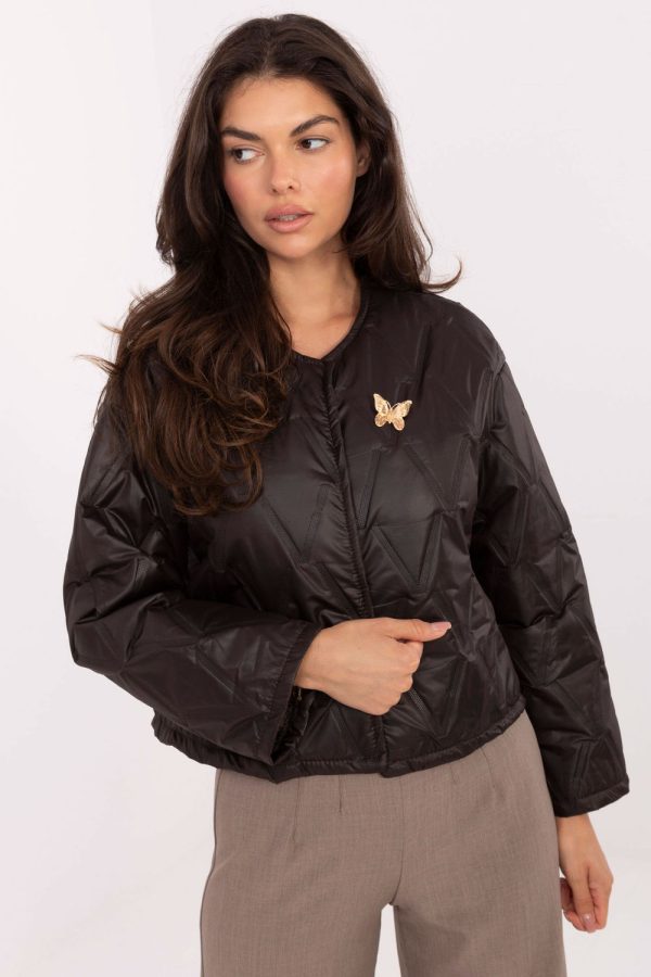 Brown Jacket in Women`s Coats, Jackets with Polyester