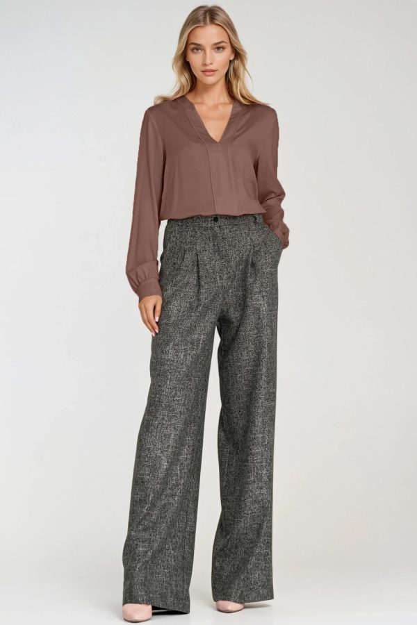 brown Blouse model 217581 Nife