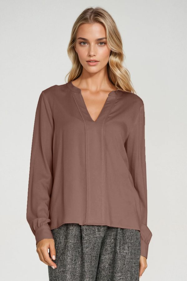 brown Blouse model 217581 Nife