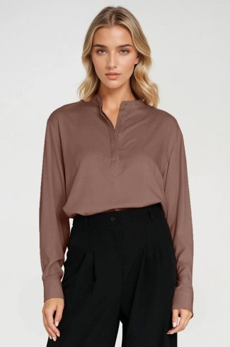 brown Blouse model 217585 Nife