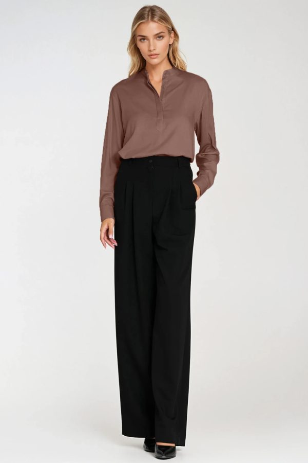 brown Blouse model 217585 Nife