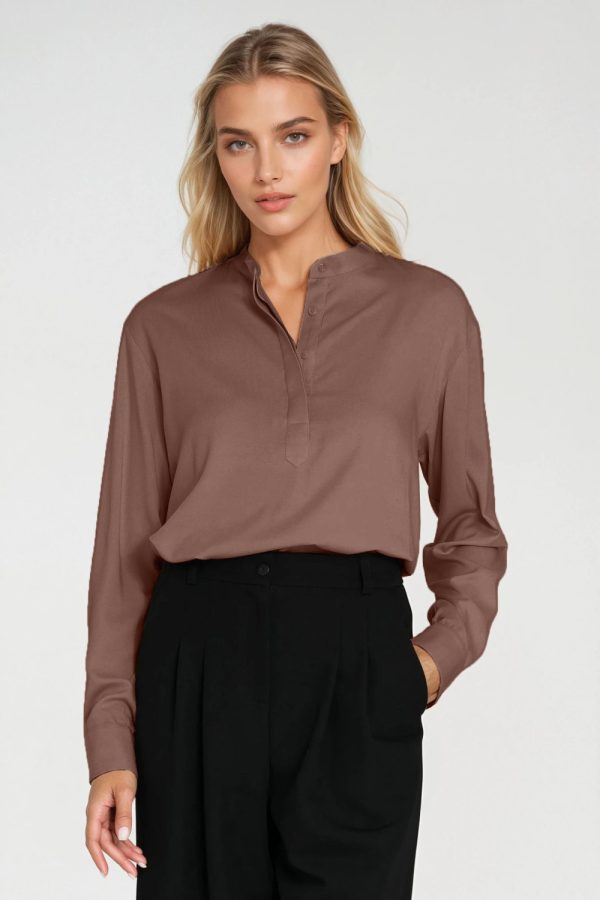 brown Blouse model 217585 Nife