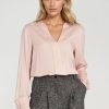 Beige Long Sleeve Shirt in Shirts For Women with Viscose