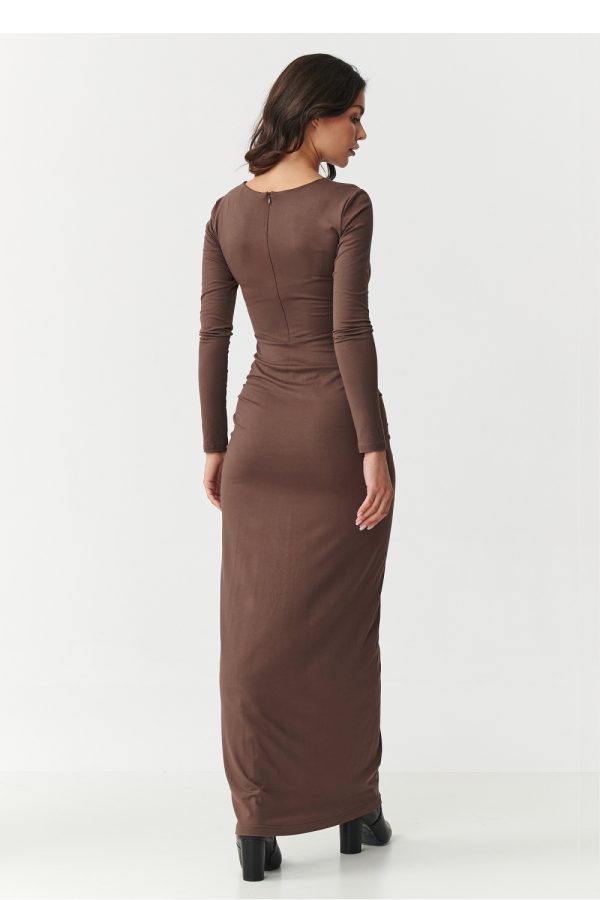 Brown Daydress in Day Dresses with Spandex and Viscose