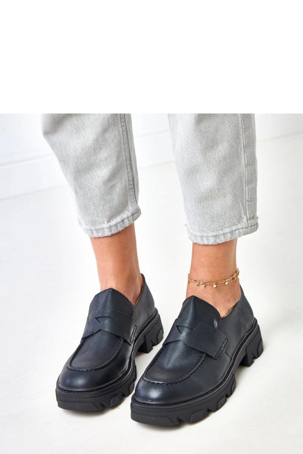 Black Mocassin in Moccasins, Loafers with Fabric, Footbed and Heel Height