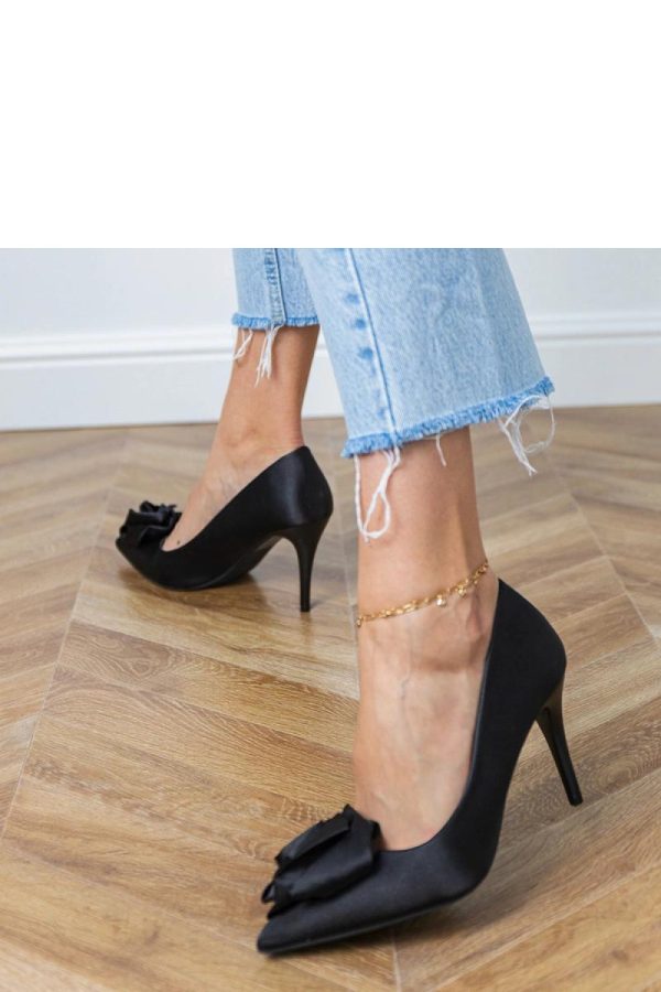 Black High Heels in High Heels with Fabric, Footbed and Heel Height
