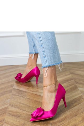 Pink High Heels...Fabric, Footbed and Heel Height