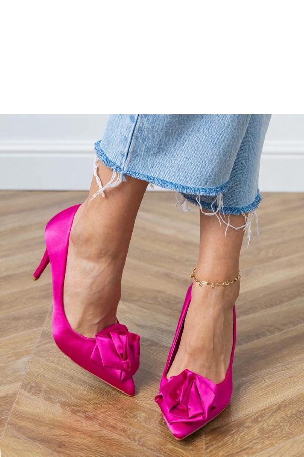 Pink High Heels...Fabric, Footbed and Heel Height