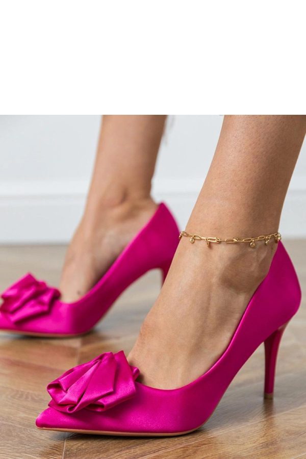 Pink High Heels...Fabric, Footbed and Heel Height