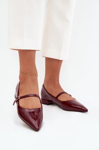 Red Ballet Flats in Ballet Flats, Ballet Pumps For Women with Fabric, Footbed and Heel Height