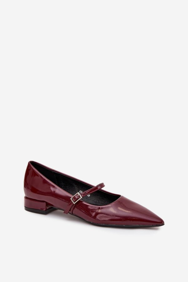 Red Ballet Flats in Ballet Flats, Ballet Pumps For Women with Fabric, Footbed and Heel Height