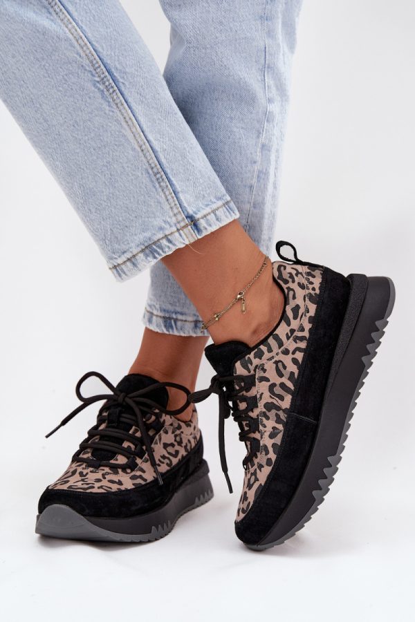 Black Sport Shoes in Women`s Athletic Shoes, Trainers, Sneakers with Fabric, Warmers, Footbed, Upper Height and Platform Height