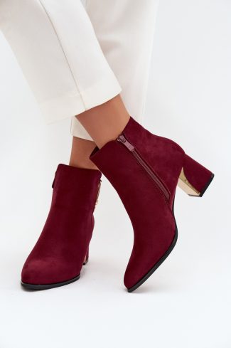 Red Heel Boots in Women`s Ankle Boots & Booties with Fabric, Footbed, Upper Height and Heel Height