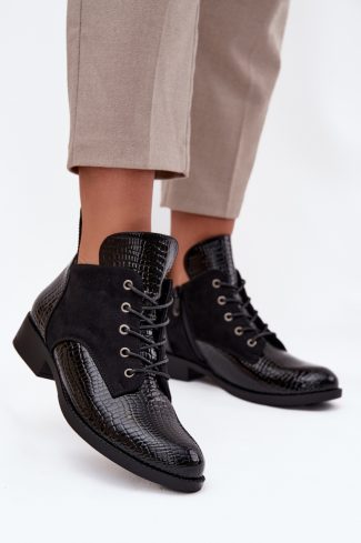 Black Boots in Women`s Ankle Boots & Booties with Fabric, Warmers, Footbed, Upper Height and Heel Height