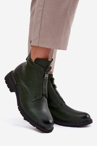 Green Boots in Women`s Ankle Boots & Booties with Fabric, Warmers, Footbed, Upper Height and Heel Height