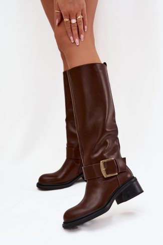 1092556.jpg Brown Thigh-Hight Boots in Over The Knee High Boots, Thigh High Boots with Fabric, Warmers, Footbed, Upper Height and Heel Height