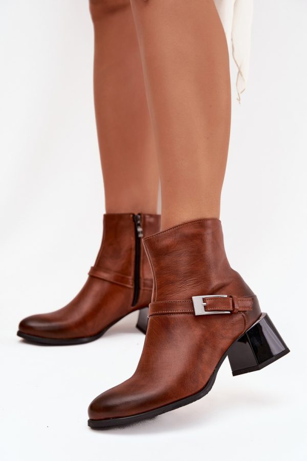 brown Heel boots model 217800 Step in style