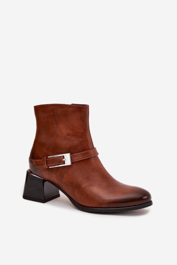 brown Heel boots model 217800 Step in style