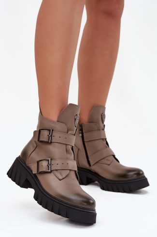 beige Boots model 217809 Step in style