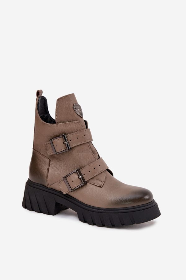 beige Boots model 217809 Step in style