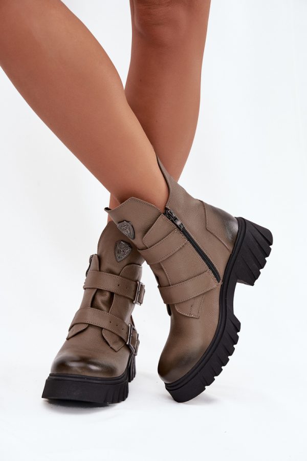 beige Boots model 217809 Step in style
