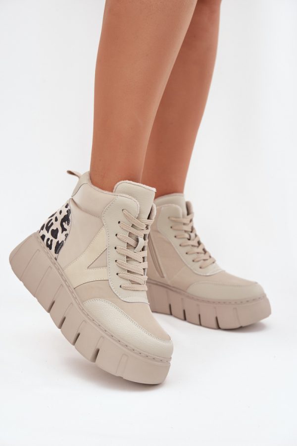 beige Boots model 217816 Step in style
