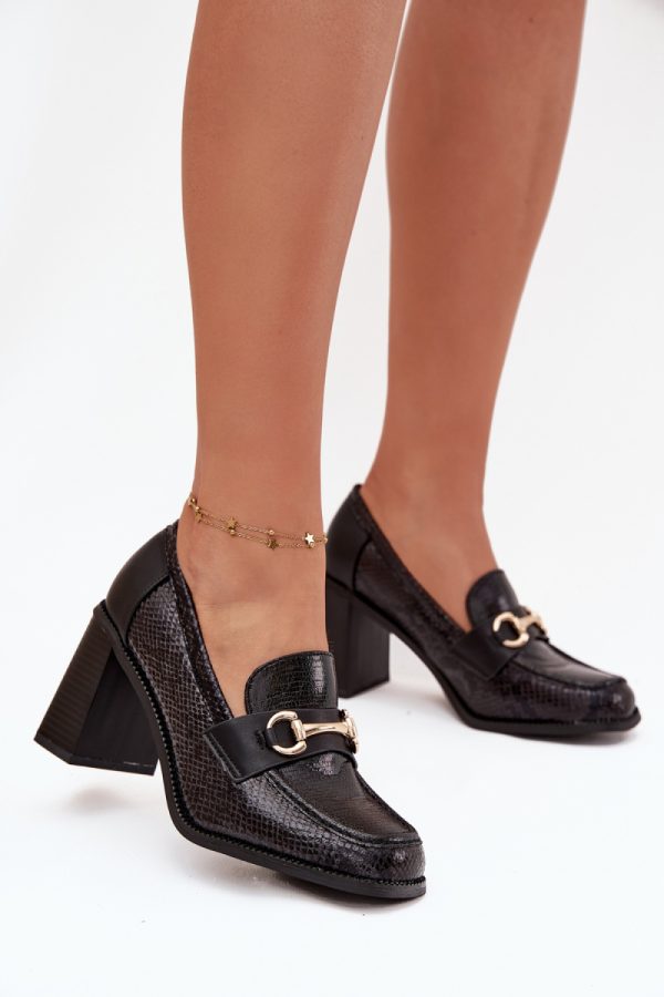 Black Heeled Low Shoes in Women`s Ankle Boots & Booties with Fabric, Footbed, Upper Height and Heel Height