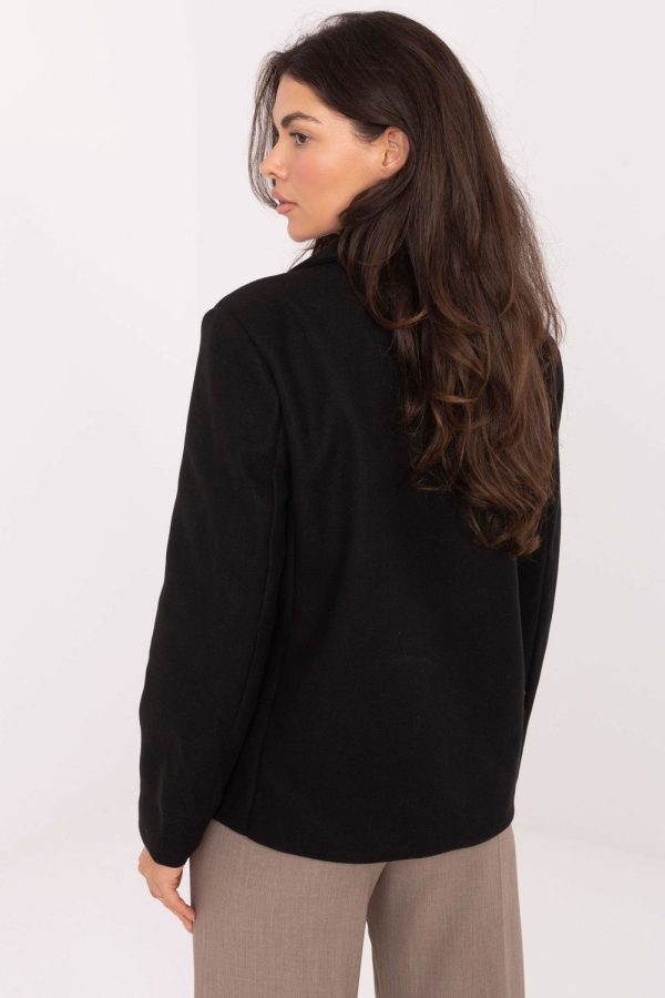 Black Coat in Women`s Coats, Jackets with Polyester