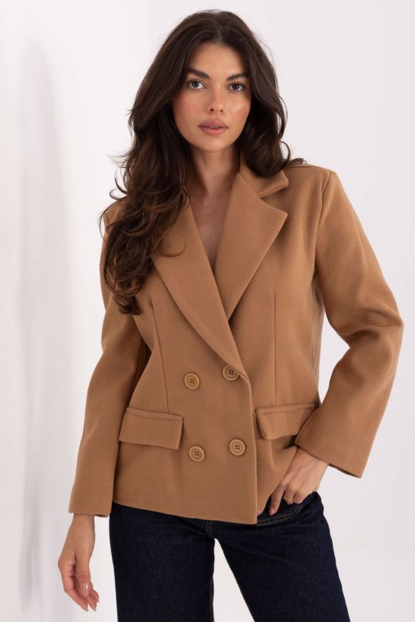 Brown Coat in Women`s Coats, Jackets with Polyester