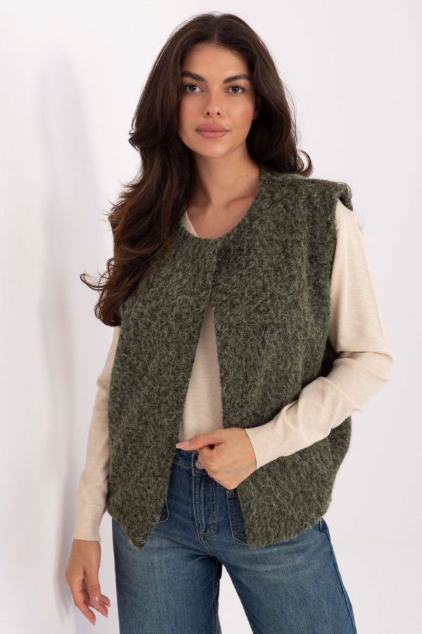 Green Gilet in Women`s Coats, Jackets with Polyester