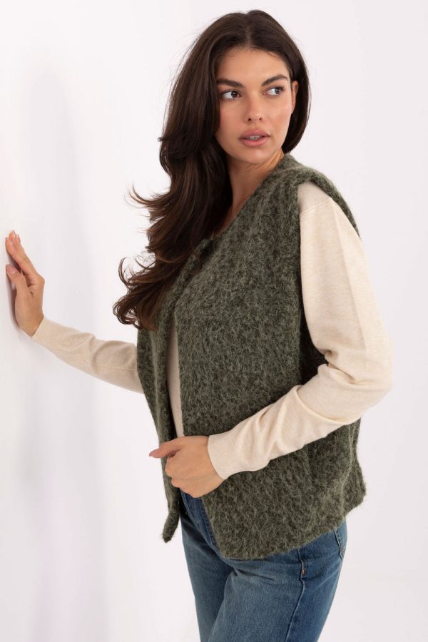 Green Gilet in Women`s Coats, Jackets with Polyester