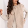 1092862 Beige Gilet in Women`s Coats, Jackets with Polyester