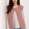 Pink Gilet in Women`s Coats, Jackets with Polyester