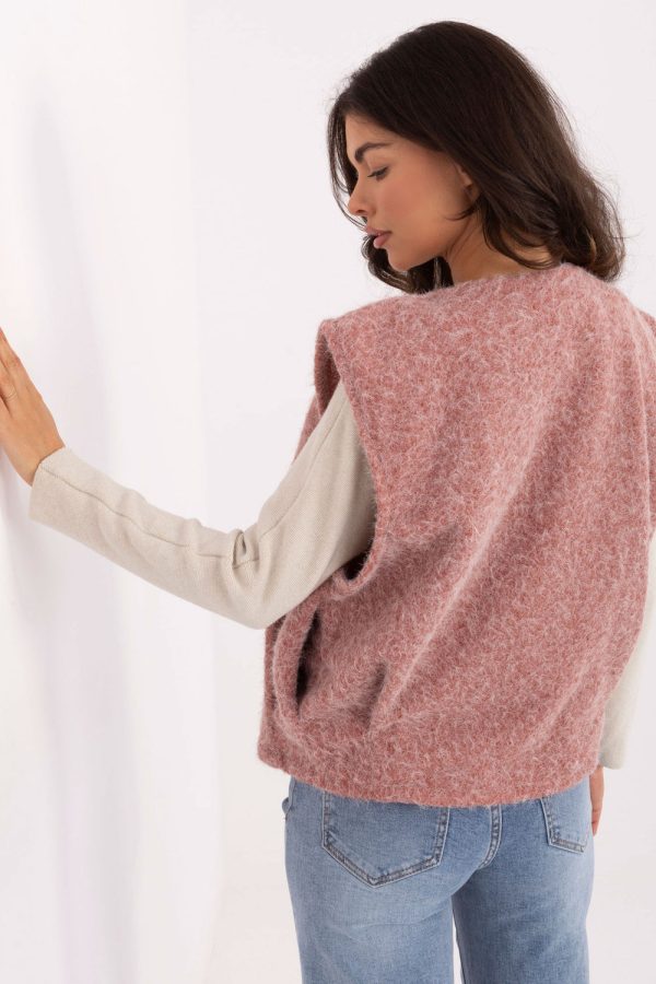 Pink Gilet in Women`s Coats, Jackets with Polyester