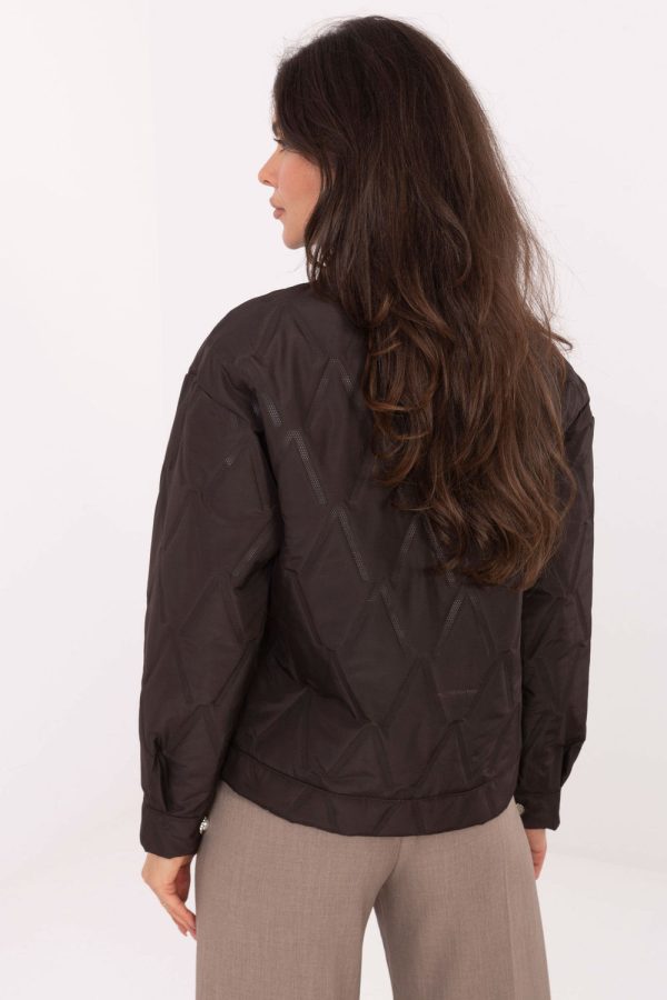 Brown Jacket in Women`s Coats, Jackets with Polyester