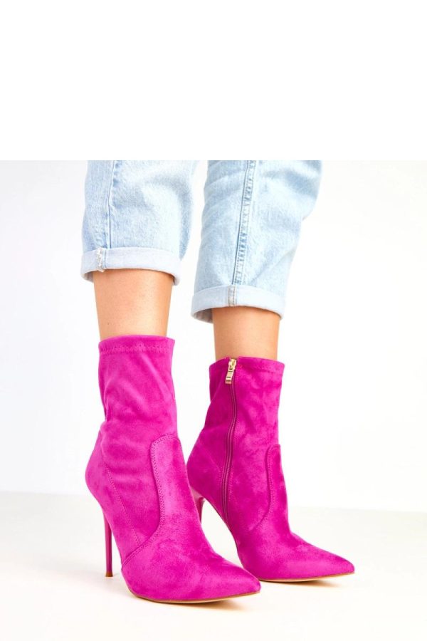 Violet Heel Boots in Women`s Ankle Boots & Booties with Fabric, Footbed, Upper Height and Heel Height