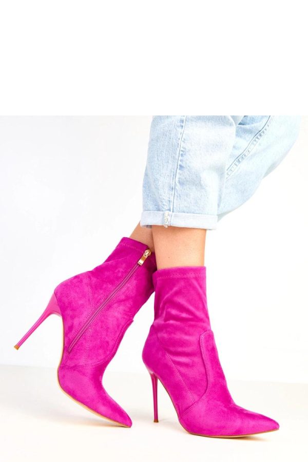 Violet Heel Boots in Women`s Ankle Boots & Booties with Fabric, Footbed, Upper Height and Heel Height