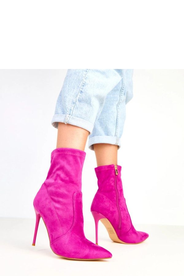 Violet Heel Boots in Women`s Ankle Boots & Booties with Fabric, Footbed, Upper Height and Heel Height