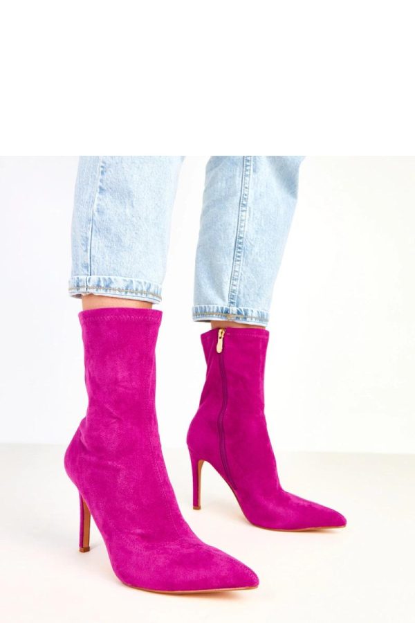 Violet Heel Boots....Fabric, Footbed, Upper Height and Heel Height
